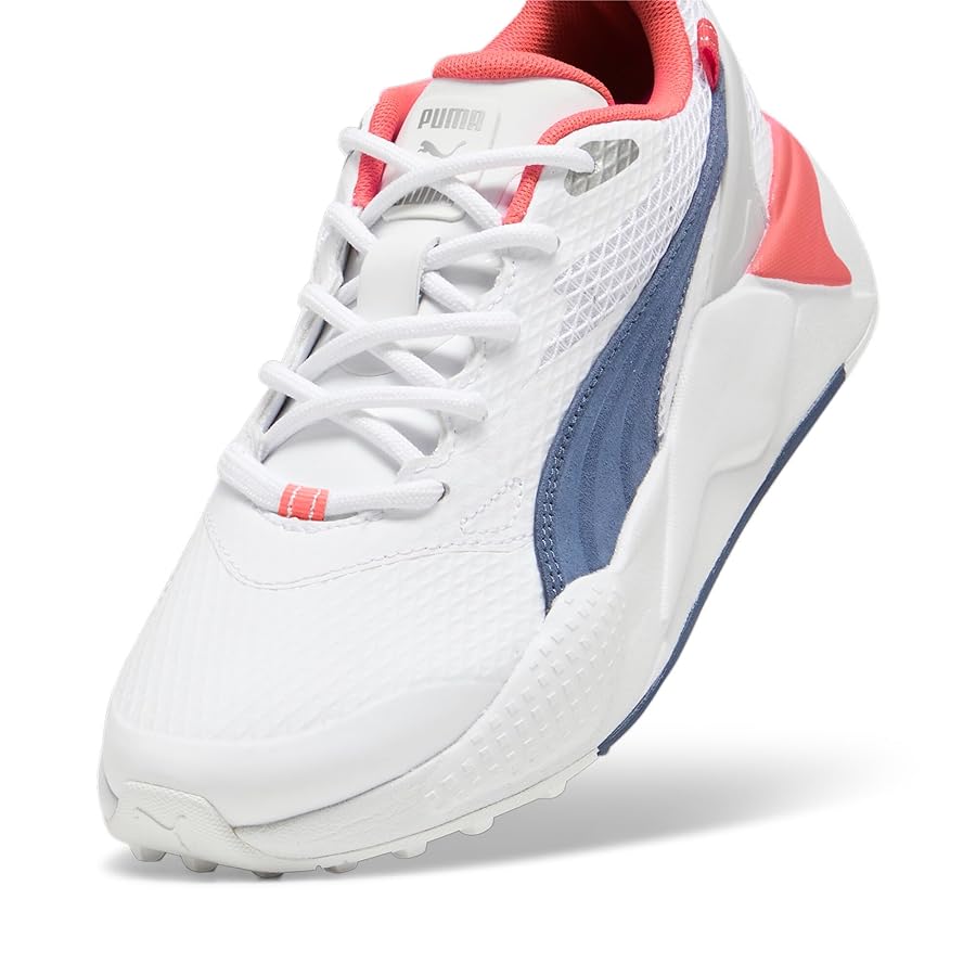 PUMA ゴルフシューズ ホワイト/ピンク/ブルー Amazon.com | PUMA Women's Golf Shoe, White Inky Blue Ravish